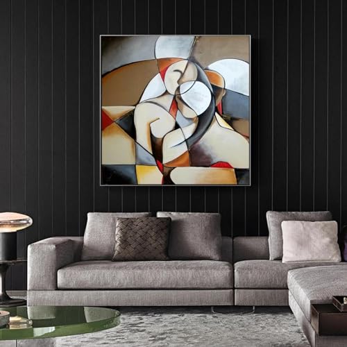 Toile Picasso abstrait pour habiller un grand mur vide de salon