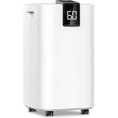 3500 sq.ft Dehumidifier for Basement, Trazico 35 Pint Dehumidifiers for Home with Drain Hose, Smart Humidity Control, 24H Timer, Auto Defrost, Ideal for Large Room, Bathroom, Bedroom, Garage, Black