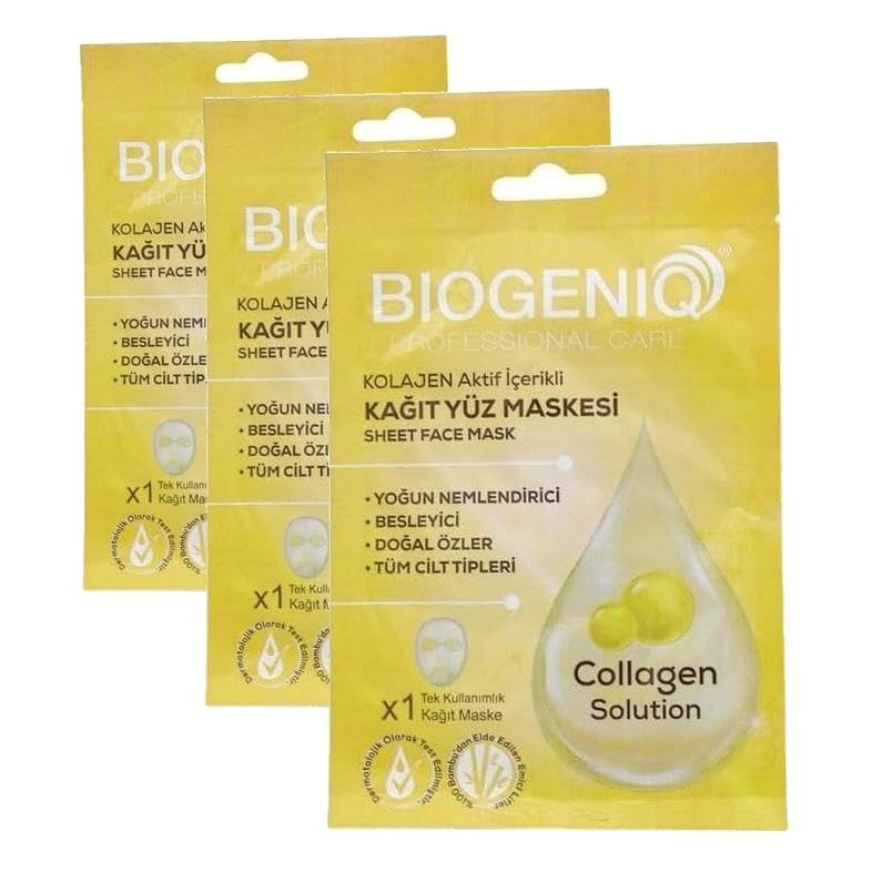 Beauty Kağıt Maske Kolajen 25 gr (3 paketi)