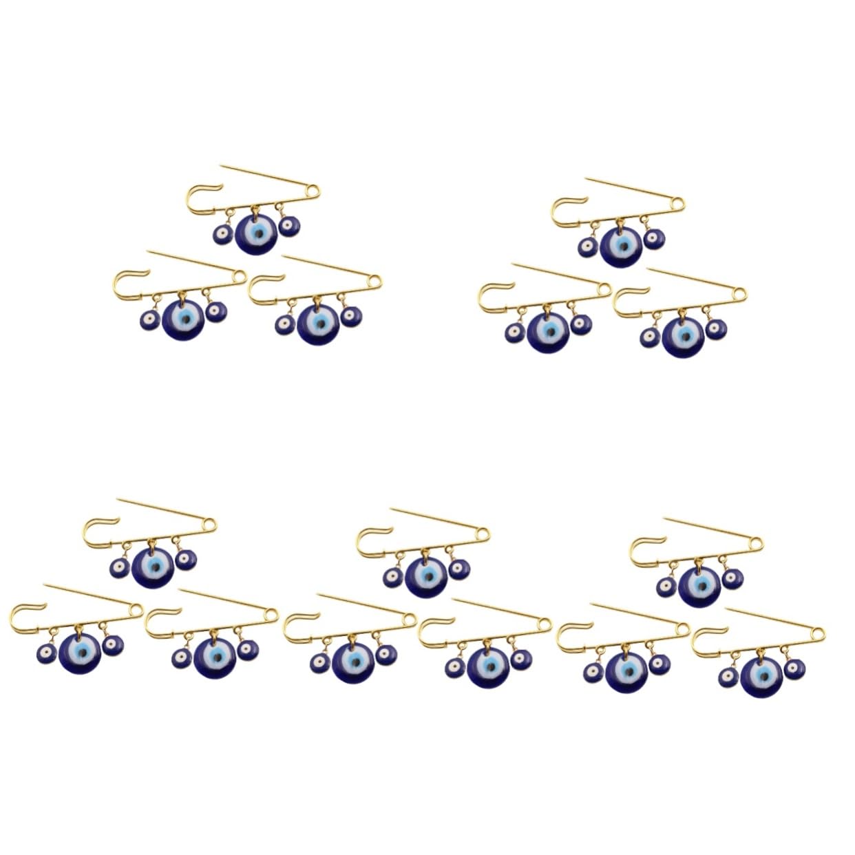 Tofficu 15pezzi Spilla Brooch Con Pendenti Occhio Spilla Decorativa Per Donna Accessorio Moda Unico Per Abbigliamento e Borse