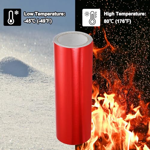 Image of PATIKIL Awning Repair Tape 12 inch x 26ft Waterproof Canvas Tape High Adhesive Tear Repair Patch Kit for PVC Tarpaulin Tent Awning Fabric RV Sail Boat Cover, Red