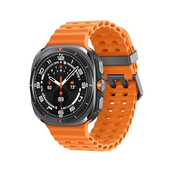 SAMSUNG Galaxy Watch Ultra 47mm LTE AI Smartwatch w/Energy Score, Wellness Tips, Heart Rate Tracking, Sleep Monitor, Fitness Tracker, GPS, 2024,Titanium Gray [US Version, 1Yr Manufacturer Warranty]