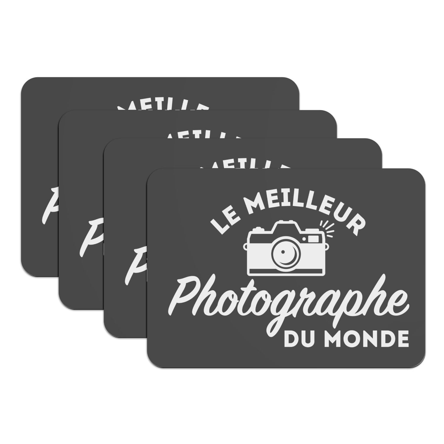 Set de table photographe noir 39,5x28,5 cm pour vos repas créatifs