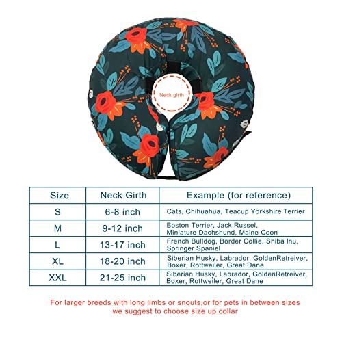 Protective Inflatable Collar for Dogs and Cats – Soft Pet Recovery Collar Does Not Block Vision, Prevents Pets from Touching Stitches, Wounds and Rashes (Floral, L) Protective Inflatable Collar for Dogs and Cats – Soft Pet Recovery Collar Does Not Block Vision, Prevents Pets from Touching Stitches, Wounds and Rashes (Floral, L)