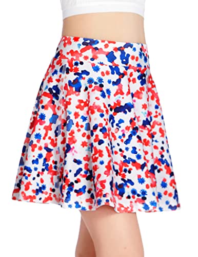 Zaclotre Girls Pink Floral Active Athletic Skorts Skirt Sports High Waisted Golf Tennis Running 2 Pockets Skort White #TOP19