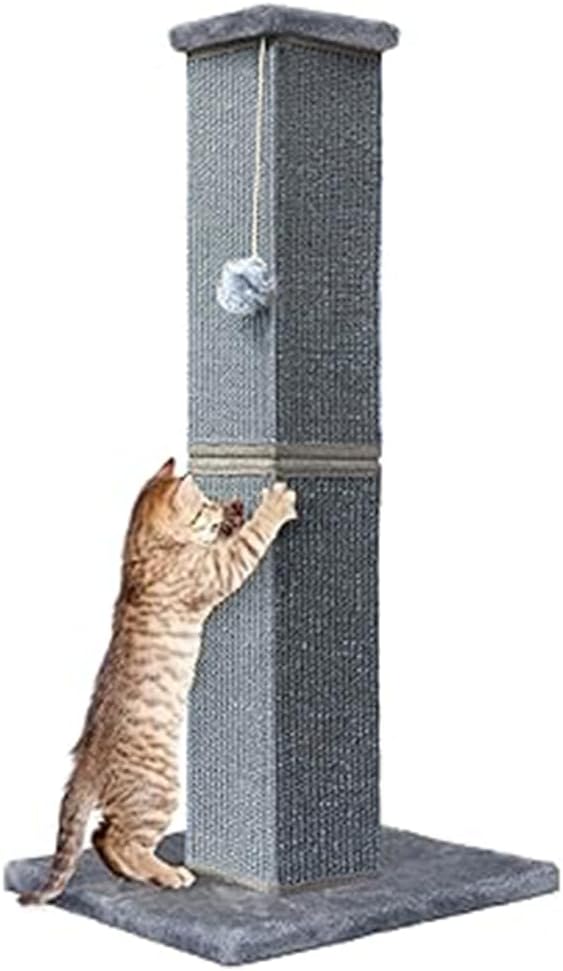 Large Self-Adhesive Cat Scratching Mat, Tree Mat/Post Replacement, DIY Pad Board for Floor, Sofa, Wall (Dark Gray, 78.7 * 15.7 Inches)