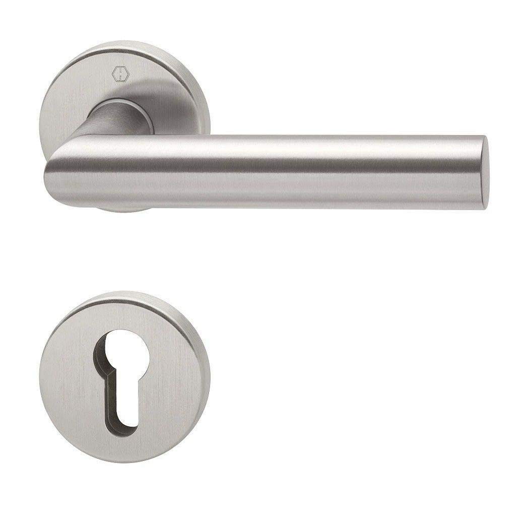 Hoppe - Maniglia E Serratura, Acciaio Inox, Cilindro Per Profilo