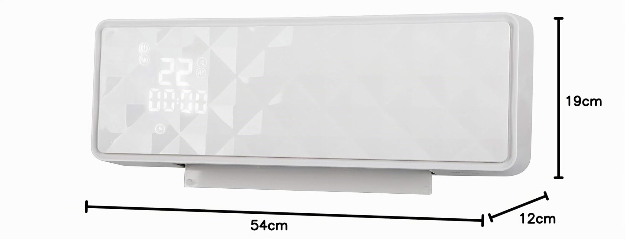 PURLINE | Calefactor Cerámico Pared 2000W, Pantalla Digital, Mando a Distancia - Calefactor Cerámico Pared Temporizador Semanal y Protección contra Sobrecalentamiento 2000W