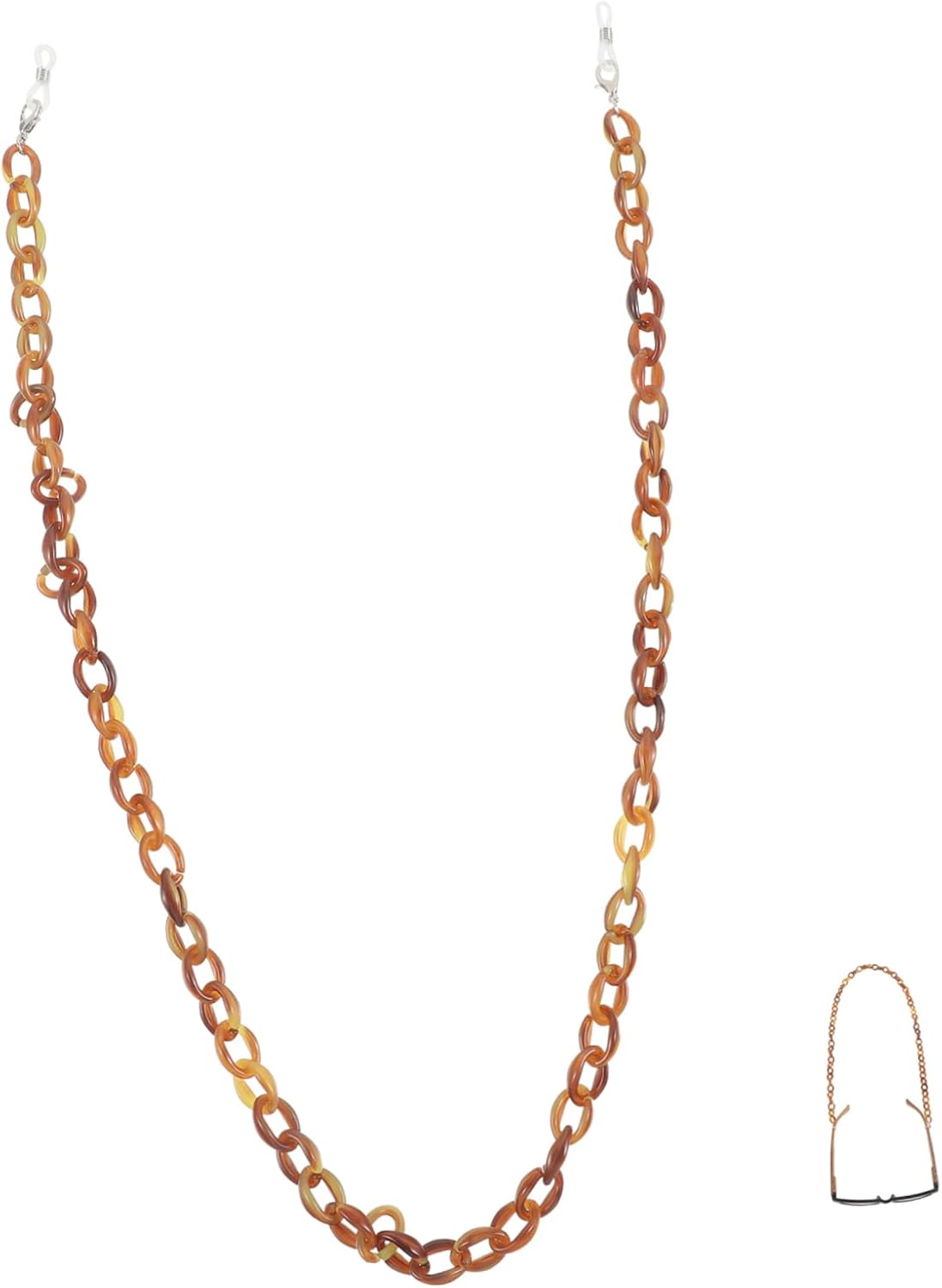 FRCOLOR 1Pc Acrylic Tortoise Shell Glasses Chain Eyewear Lost Cord Fashionable Sunglasses Holder for All Glasses Comfortable Accessories for Everyday Use