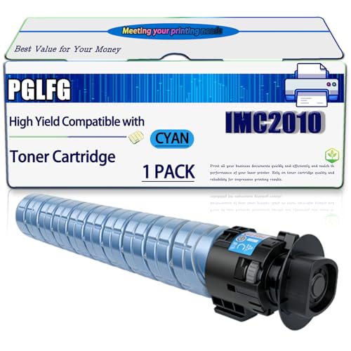 KYTGV Compatible for Ricoh IMC2010 Toner Cartridge Work for Aficio0 IMC2510 IMC201 Printers, High Yield 16500 Pages, with Chip (1 Pack Cyan)