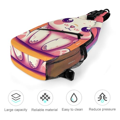 Bolso cruzado deportivo con orejas de conejo y arcoíris miniatura 5