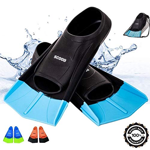 image for Swimming Training Fins Swim Flippers from SCOOB. Travel Size Short Bla
