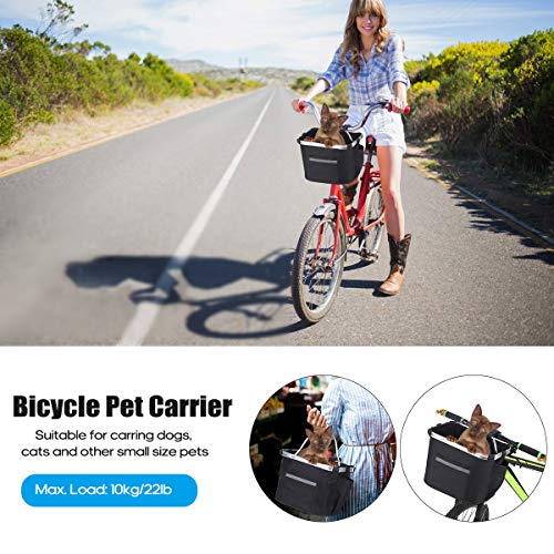 Bolsa de bicicleta, Romacci Cesto de bicicleta Cesto de suspensão frontal para bicicleta dobrável de