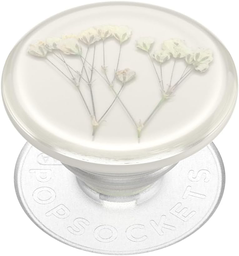 โโโโPopSockets Phone Grip with Expanding Kickstand, Floral & Nature PopGrip - Baby's Breath
