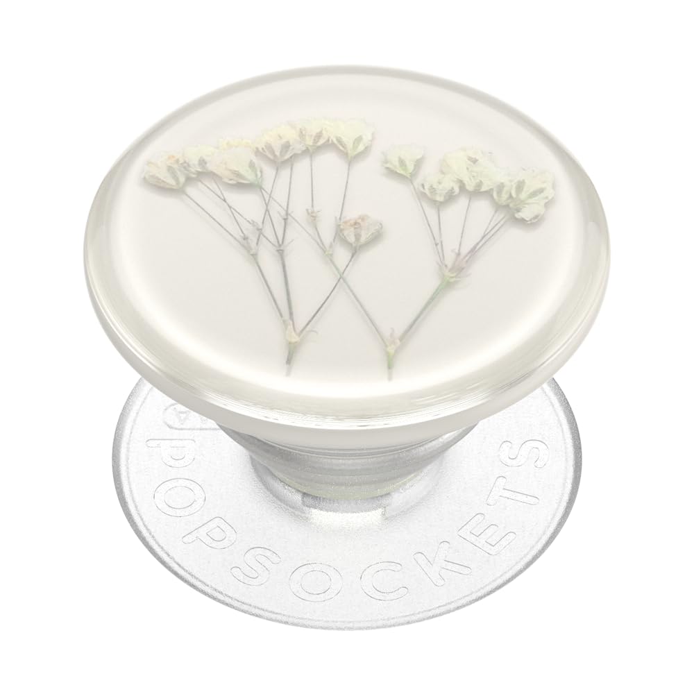 POPSOCKETS Phone Grip with Expanding Kickstand - Pressed Flower Baby's Breath