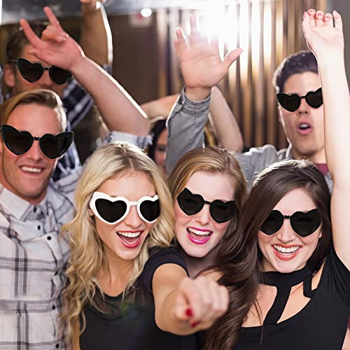 Vintage Heart Shaped Cat Eye Sunglasses for Women Girl Bulk Retro Sunglasses for Bridal Bachelorette Party4
