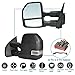 JZSUPER Tow Mirrors for Ford F150 2015 2016 2017 2018 2019 2020 Right Passenger Side Towing Mirrors with Power Heated Puddle Lights Turn Signal Auxiliary Lights Temperature Sensor