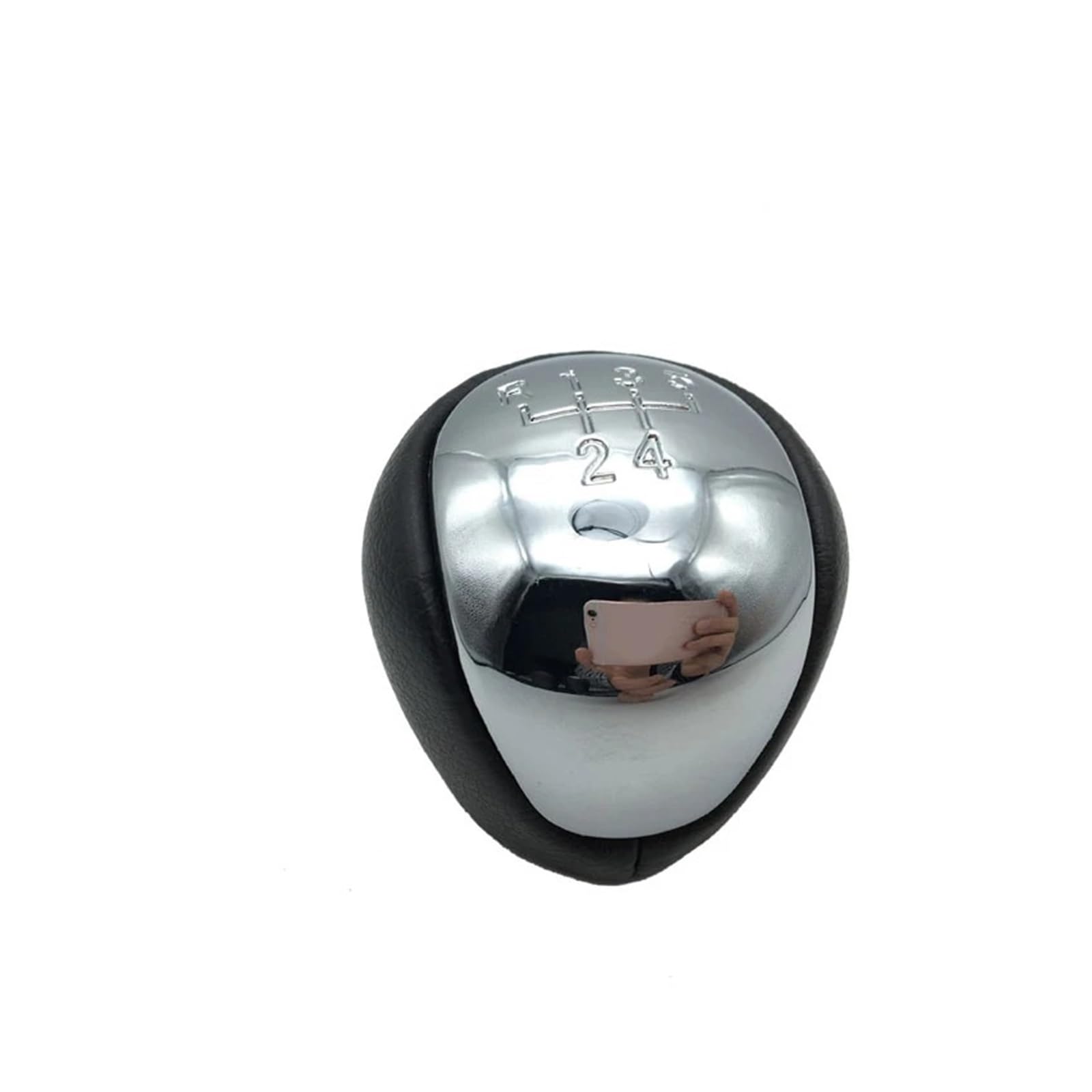 Mkgkacvcpt 5S Chrome Manual Shifter Knob For Hyundai For Elantra 2008-2012 5 6 Speed Car Shift Gear Knob Manual Mt Shifter Lever Head Handball(5S Chrome)