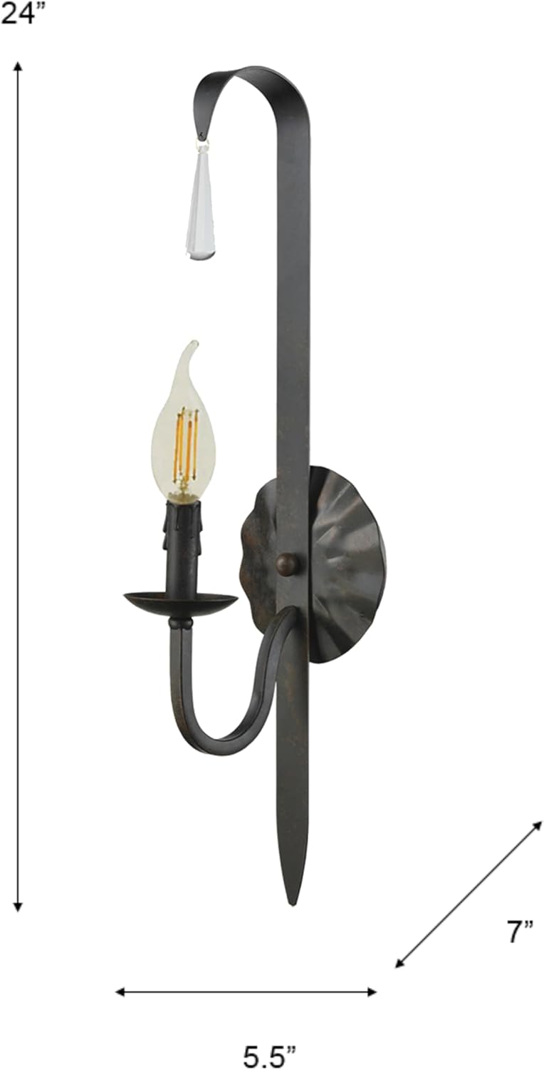 Dale Tiffany SPW15015 Sam Vintage Victorian Wall Sconce, Antique Copper