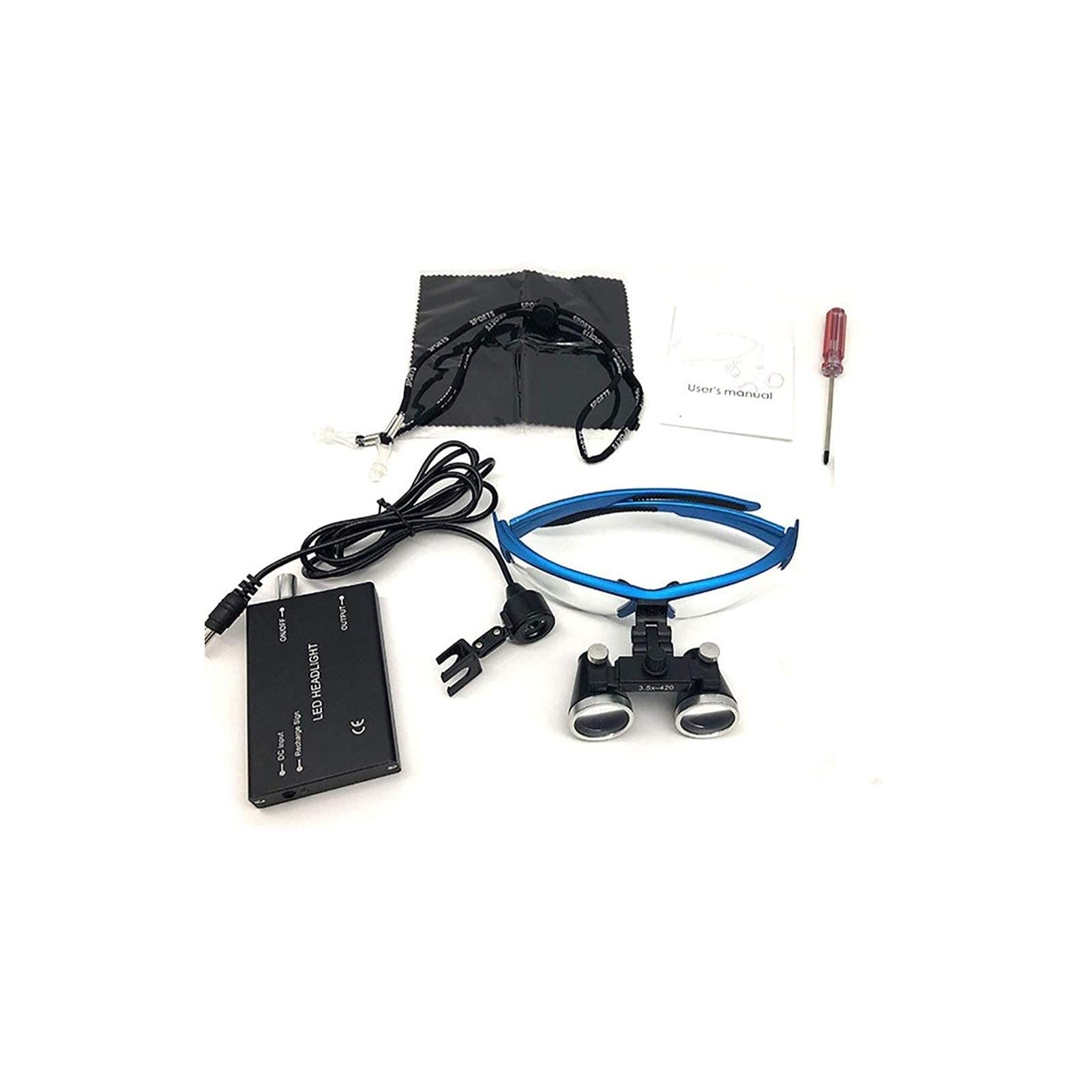 Lupas, Lupas De Cabeza con Luz, Lupa Binocular 2.5X / 3.5X con Luz Led Recargable para Estabilizar El Escritorio