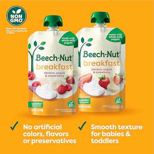 Beech-Nut Toddler Breakfast Food Pouches Variety Pack, 18 Pouches - Image 5