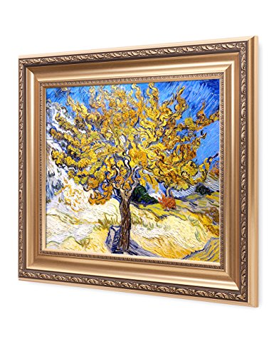 Decorarts - The Mulberry Tree, Vincent Van Gogh Art Reproduction. Giclee Prints Match With Golden Framed For Wall Decor. Picture Size: 20X16 In, Framed Size: 26X22 In #TOP6