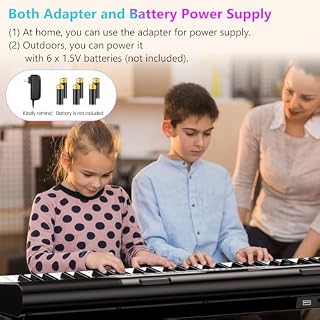 TERENCE Piano Numérique 61 Touches Double Haut-parleur HiFi Clavier Piano avec 51 Touches de Fonction Affichage LED Double Clavier 2 Options d’alimentation Support pour Casque et Microphone - Les Beatles, Paul McCartney, John Lennon, RIngo Starr, George Harrison TERENCE Piano Numérique 61 Touches Double Haut-parleur HiFi Clavier Piano avec 51 Touches de Fonction Affichage LED Double Clavier 2 Options d'alimentation Support pour Casque et Microphone – Image 5