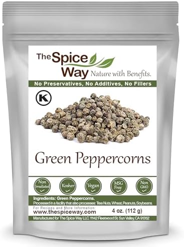 The Spice Way Green Peppercorns - 4 oz