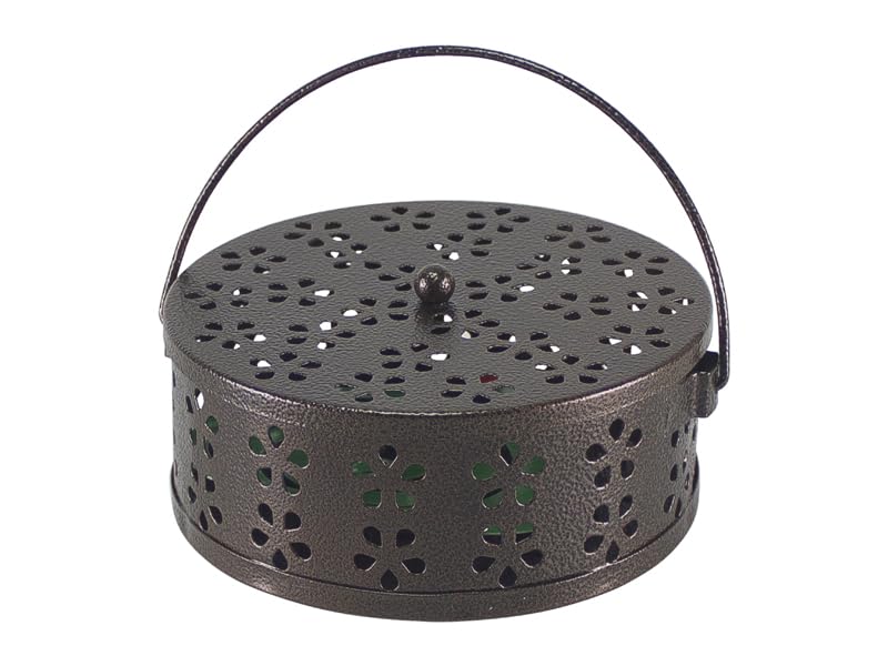 BEPER C206UTI010 Support de Bobine Anti-moustiques en Acier Inoxydable, Support de Bobine Anti-moustiques intérieur ou extérieur, récipient sûr pour...