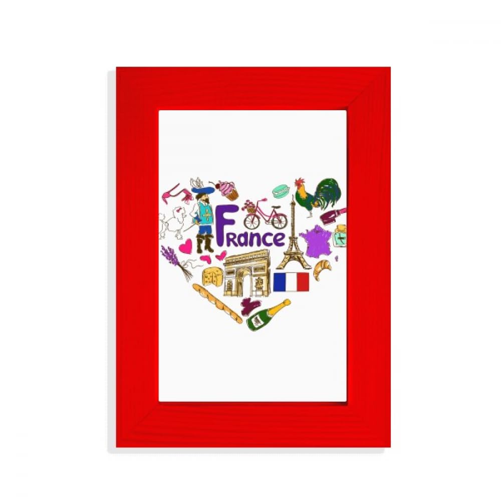 Cadre photo drapeau France Love Heart pour sublimer votre salon