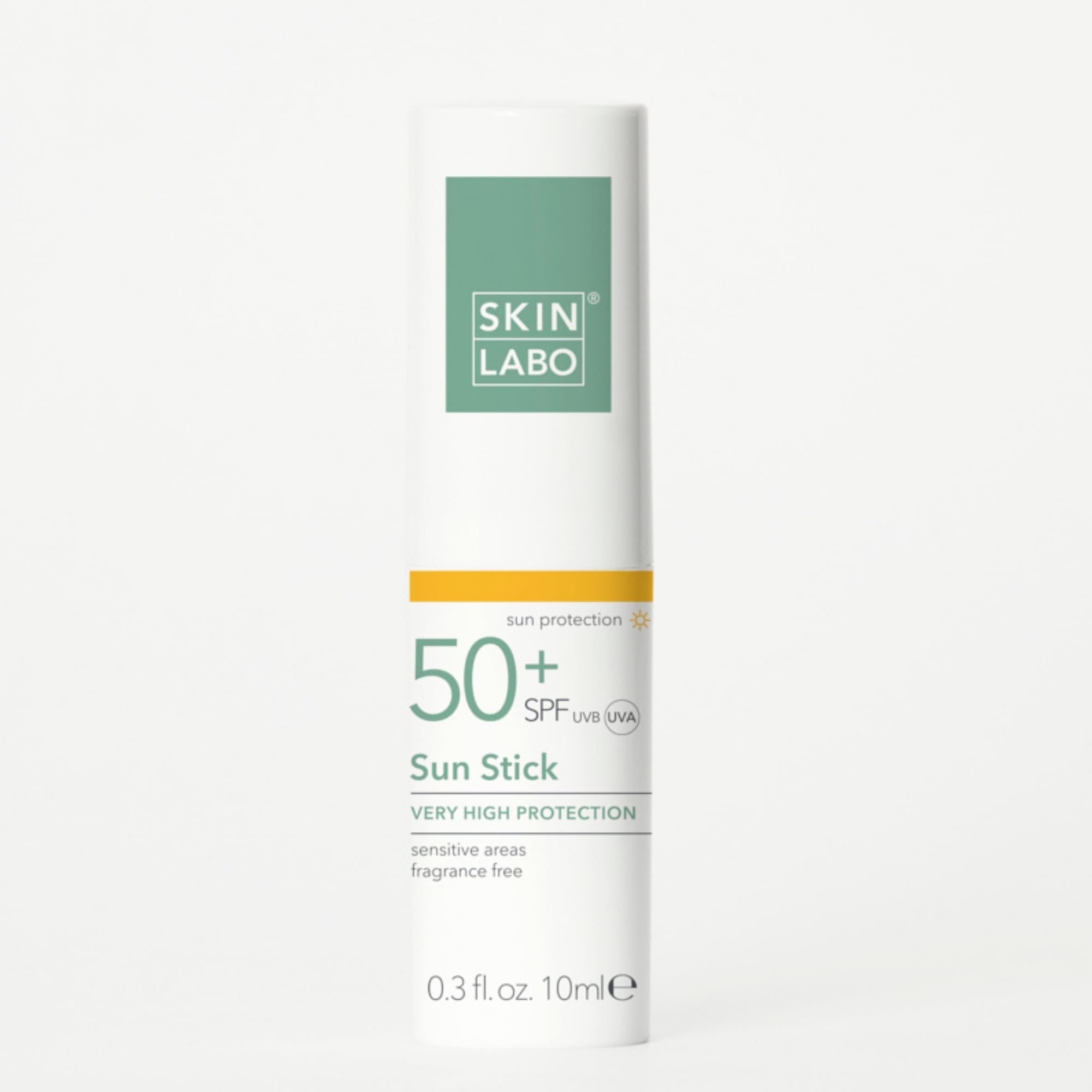 SkinLabo - Stick Solar SPF 50+, Protege Zonas Sensibles como Labios, Contorno de Ojos, Lunares, Cicatrices, Tatuajes, con Vitamina E - 10 g