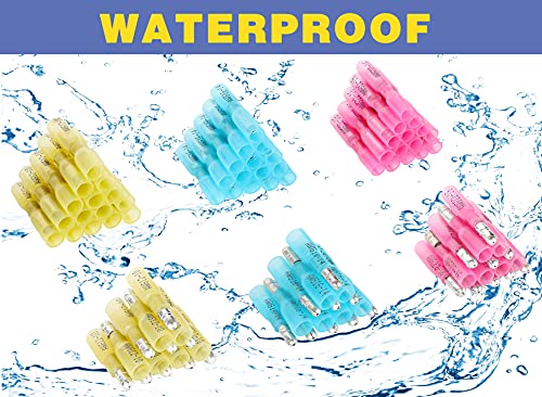 Haisstronica 220Pcs Heat Shrink Bullet Connectors-Heat Shrink Spade Connectors-Quick Disconnect Wire Connectors -Female And Male Crimp Connectors,Automotive Electrical Bullet Connectors #TOP4