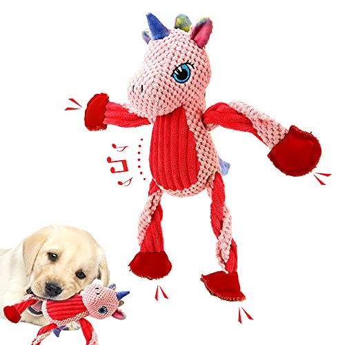 IOKHEIRA Quietschendes Hundspielzeug Ostereier Plüschspielzeug für Hund 2 Stück, Weiche Bunte Eier Plüsch Spielzeug für Welpen Kleine Mittlere Hunde Cover