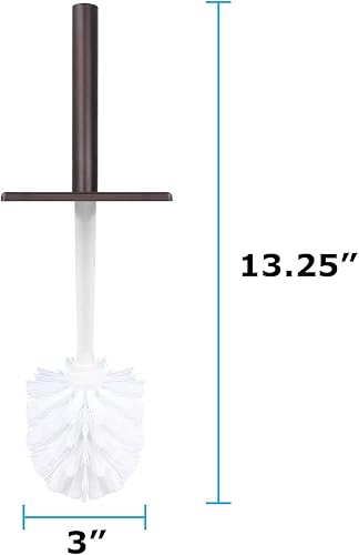 Miniatura 4 de Blue Donuts Escobilla de inodoro y soporte, cepillo de inodoro para baño, limpiador de inodoro, sin olor, bronce