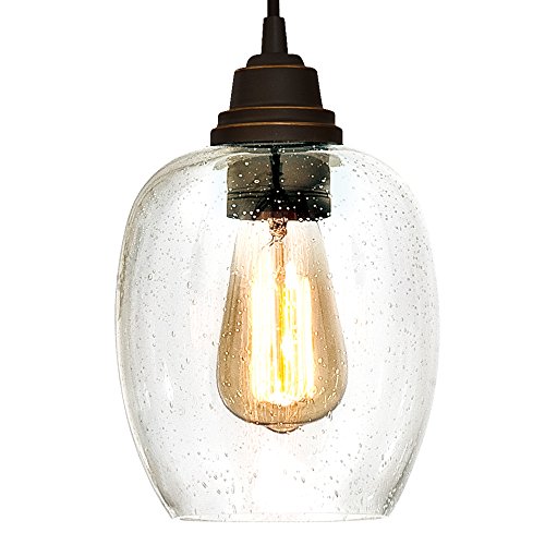 Image of Westinghouse Lighting 6333100 Eldon Five-Light Indoor Chandelier, Oil Rubbed Bronze Finish with Highlights and Clear Seeded Glass