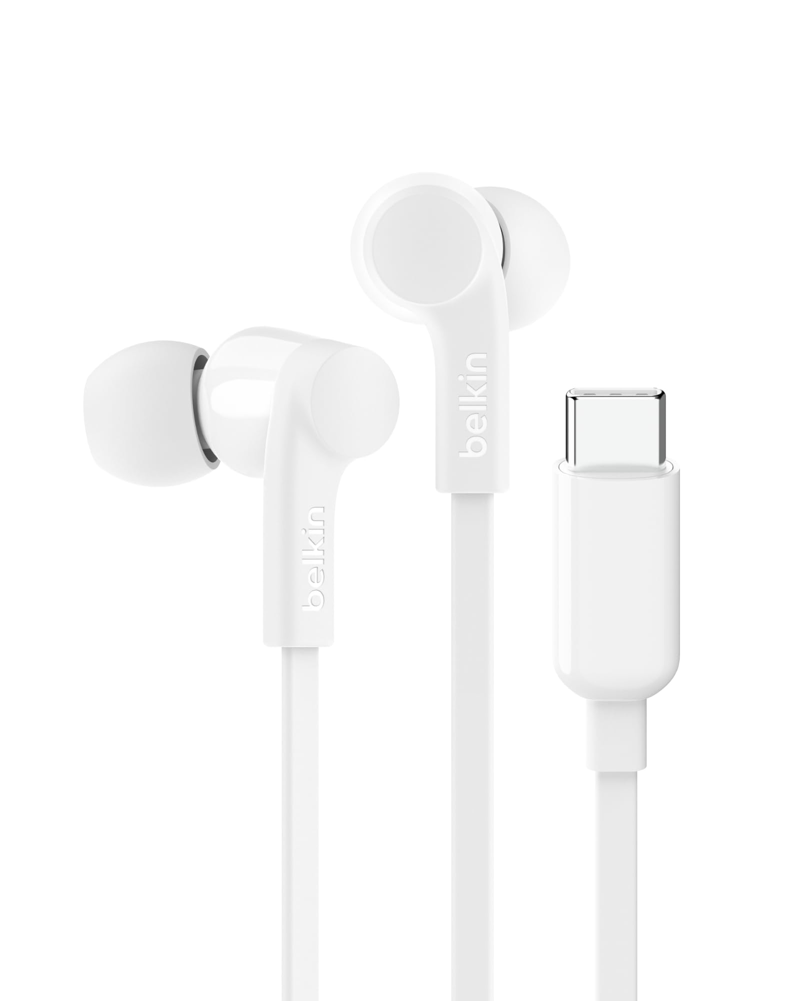 Belkin SoundForm Wired Earbuds with USB-C Connector, in-Ear Earphones w/Microphone - USB-C Headphones for iPhone 17, iPhone 16, iPad mini, Galaxy S25,