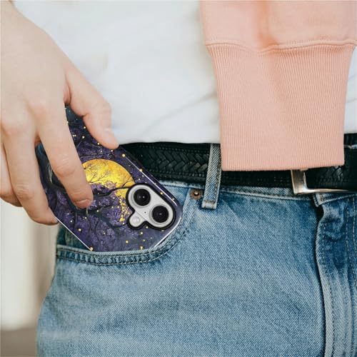 Coque iPhone 17 antichoc violette double protection lune