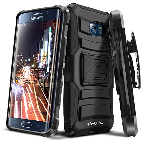 Galaxy S7 Edge Case, Evocel [Generation Series] Belt Clip Holster, Kickstand, Dual Layer for Samsung Galaxy S7 Edge (SM-G935 / 2016 Release), Black (EVO-SAMG935-AB201)