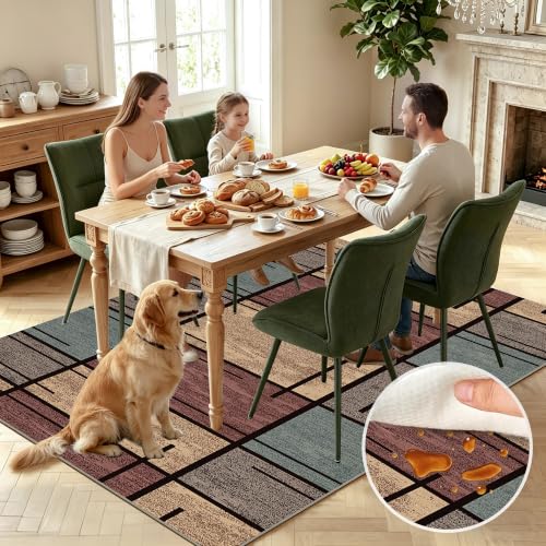 Tapis de sol d’intérieur et d’extérieur lavable géométrique 200x280 - 4