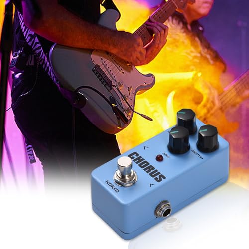 Jemora FCH2 CHORUS Pédale d’effet de guitare électrique Portable Effecteur de guitare Mini pédale d’effet de guitare électrique simple Effet analogique avec vitesse/profondeur/mélange 3 boutons de - Les Beatles, Paul McCartney, John Lennon, RIngo Starr, George Harrison Jemora FCH2 CHORUS Pédale d'effet de guitare électrique Portable Effecteur de guitare Mini pédale d'effet de guitare électrique simple Effet analogique avec vitesse/profondeur/mélange 3 boutons de – Image 6