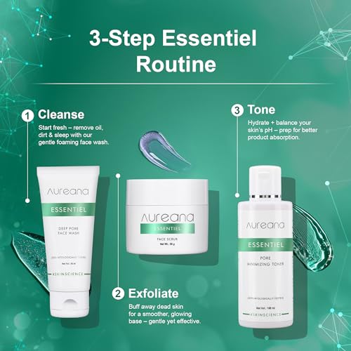 Image of Aureana Essentiel Deep Pore Face Wash with Salicylic Acid (50ml) I Exfoliating Face Wash for Women & Men I Vegan, Hypoallergenic & Dermatologically Tested