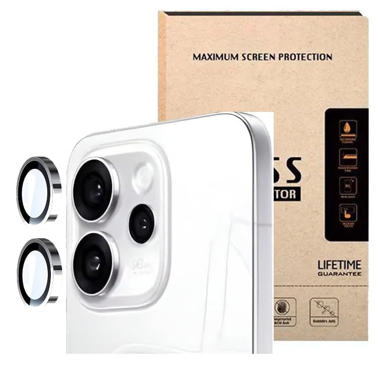 Camera Lens Protector Compatible for Oppo Reno 15 Pro Mini(Silver) | 9H Glass, Anti Drop, Scretch Resistant | Case Friendly, Camera Protector.-image-35