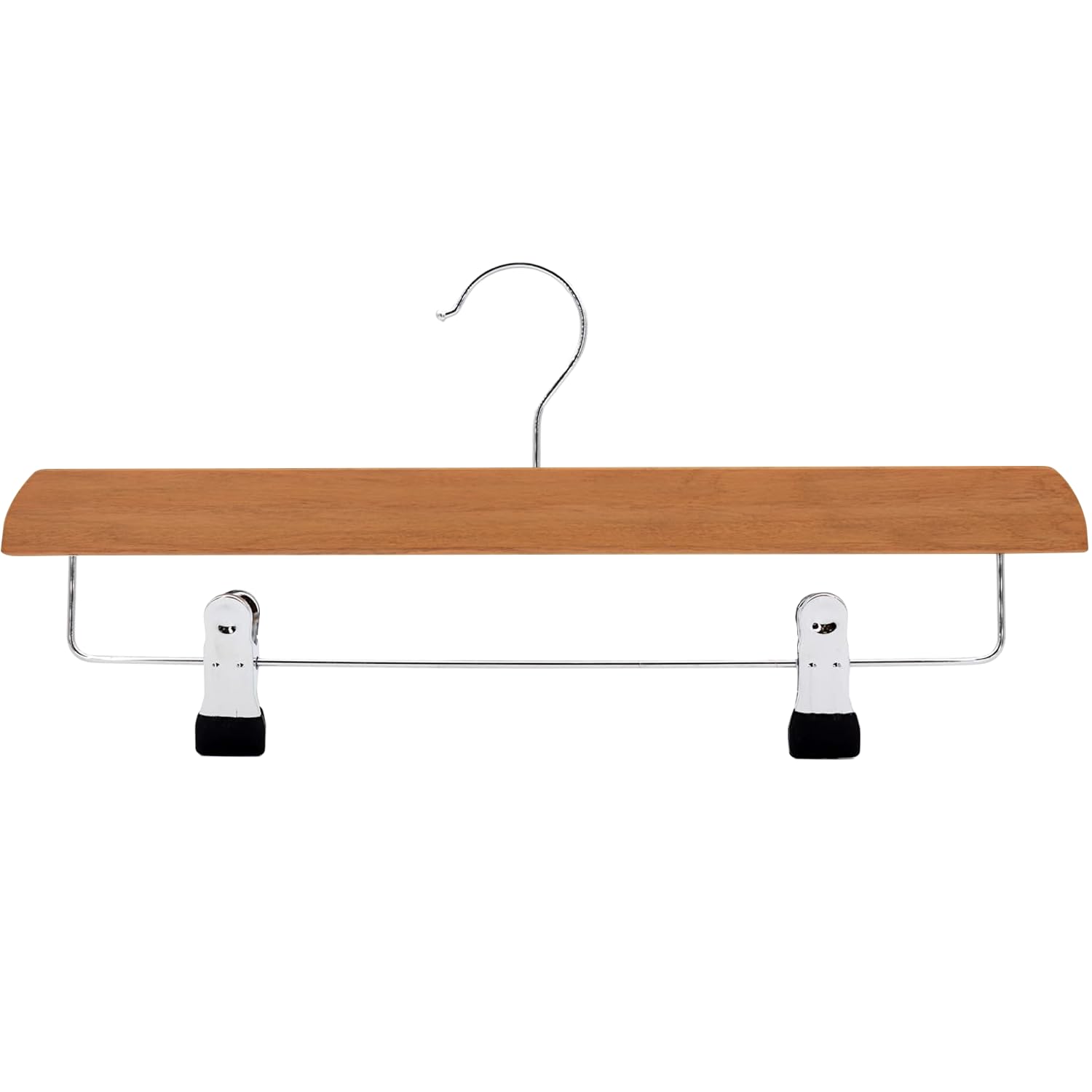 VR7 - Wooden Hangers - Pack of 30, Space Saver Wooden Hangers for Clothes with Metal Trouser & Skirt Clamps - Pine