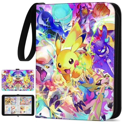 Album de collection pour cartes, portable, étanche, en polyuréthane, classeur, cahier, 50 pages, capacité de 400 cartes, album de collection pour affichage de cartes et protection, album de cartes