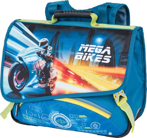 Oberthur Megabikes – 1 mochila de tamaño 16 x 38 x 34 cm – 2 compartimentos, azul, 16x38x34 cm
