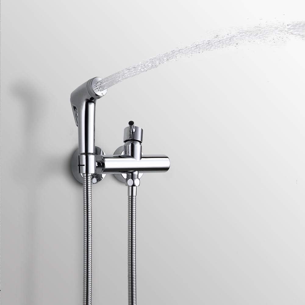 Toilet Hand HeldSpray Kit -Toilet Spray Gun Set and Cold Water Faucet Shower Wall Mounted