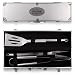 Produktbild Grillkoffer 3-teilig Grillbesteck Edelstahl Grill Set mit Gravur - Grillmeister