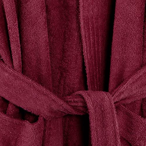 Caleffi Minorca Accappatoio Con Cappuccio, Cotone , Bordeaux, Xxl, 75945 - 3