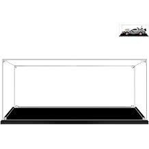 Display Case for Lego 10300 - Acrylic Clear Showcase for [Delorean-DMC-12-2022] - 40 x 25 x 15 cm 2 mm Display Case Only