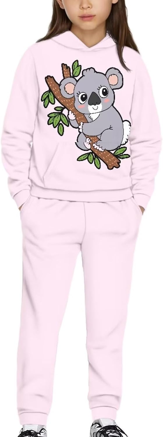 Sweater Set for Kids Hoodies Clothes Sets Long Sleeve Hooded Tracksuit Crewneck Sweatpants
